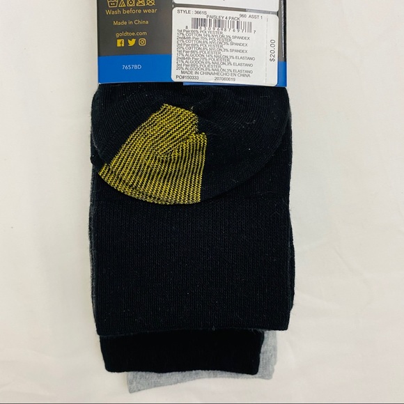 Dress Socks Mens Gold Toe 4 Pair Pack Vapor Tech 6-12.5 - Picture 5 of 7